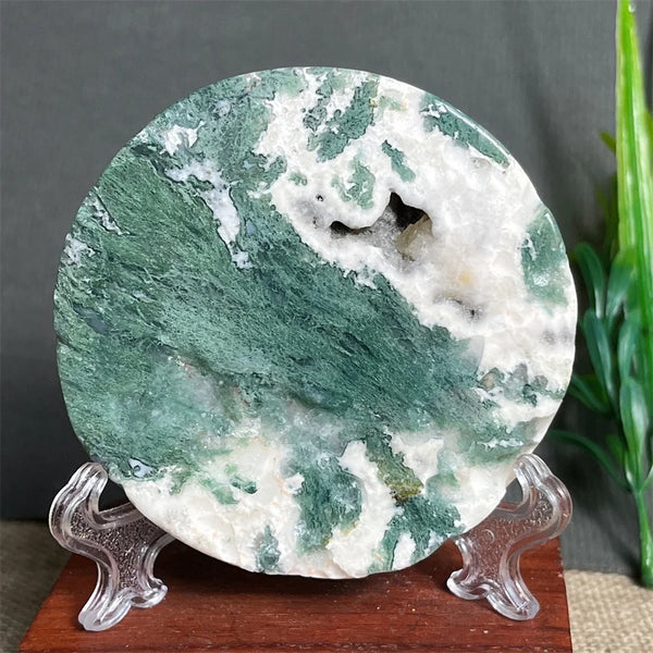 Green Moss Agate Plate-ToShay.org