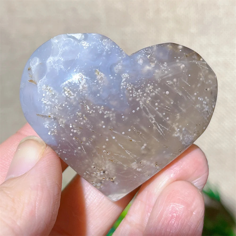 Yellow Hair Agate Heart-ToShay.org
