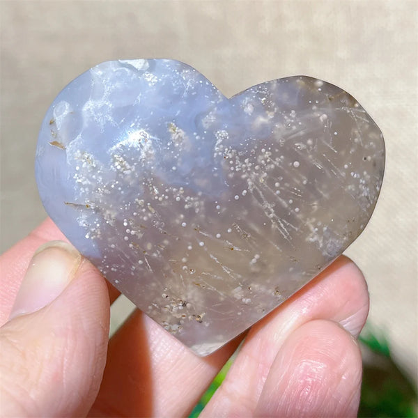 Yellow Hair Agate Heart-ToShay.org