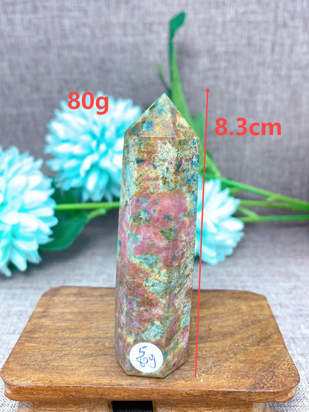 Pink Ruby Fuchsite Crystal Point-ToShay.org