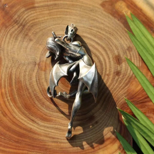 Silver Demon Pendant-ToShay.org