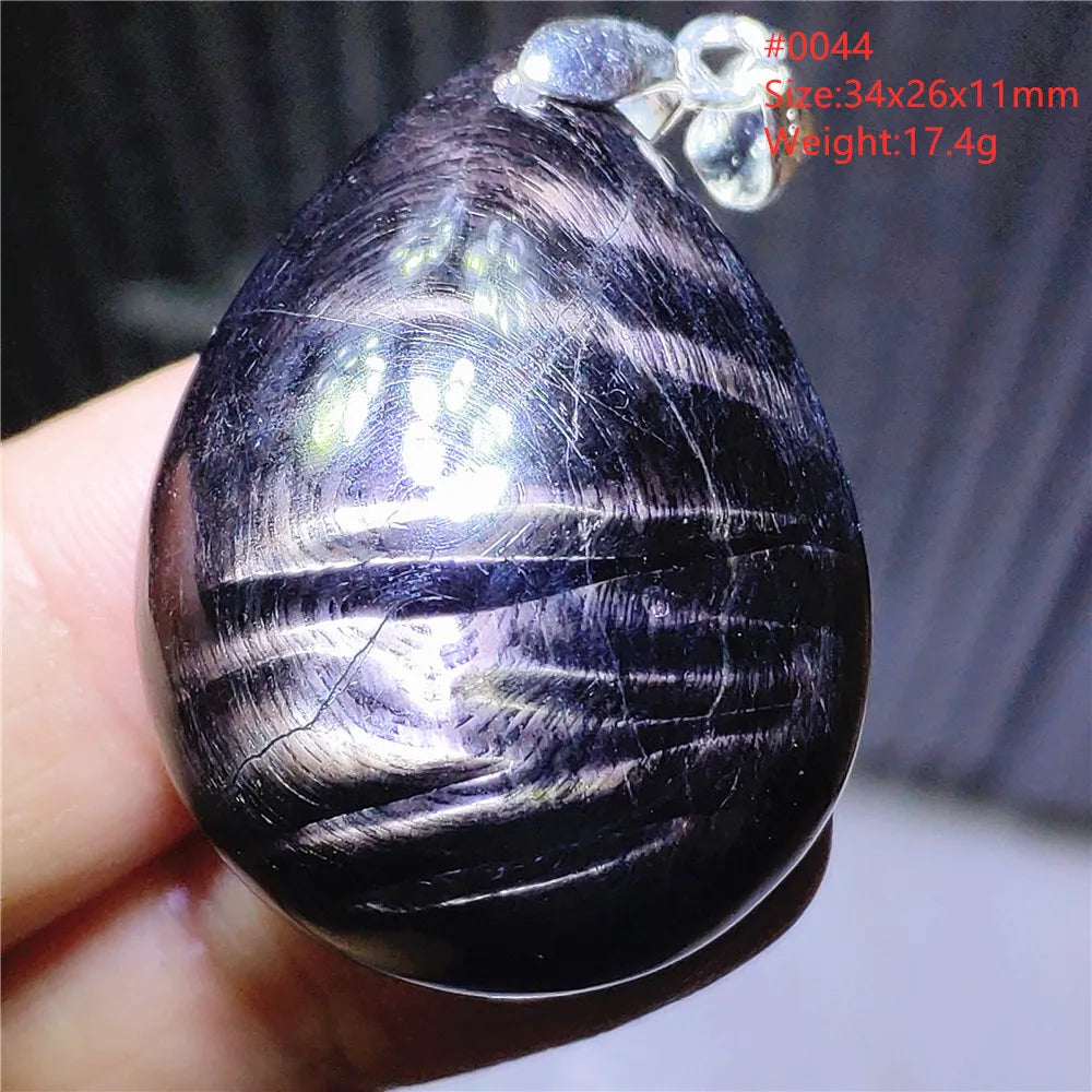 Black Hypersthene Flash Pendant-ToShay.org