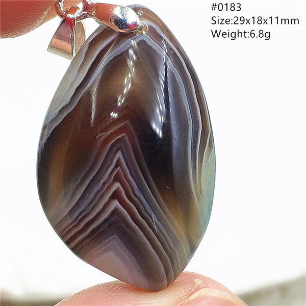 Grey Lace Agate Pendant-ToShay.org