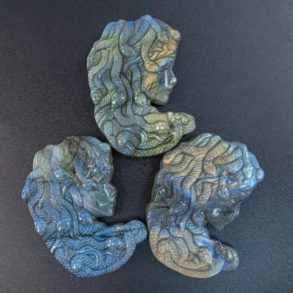 Blue Flash Labradorite Medusa-ToShay.org