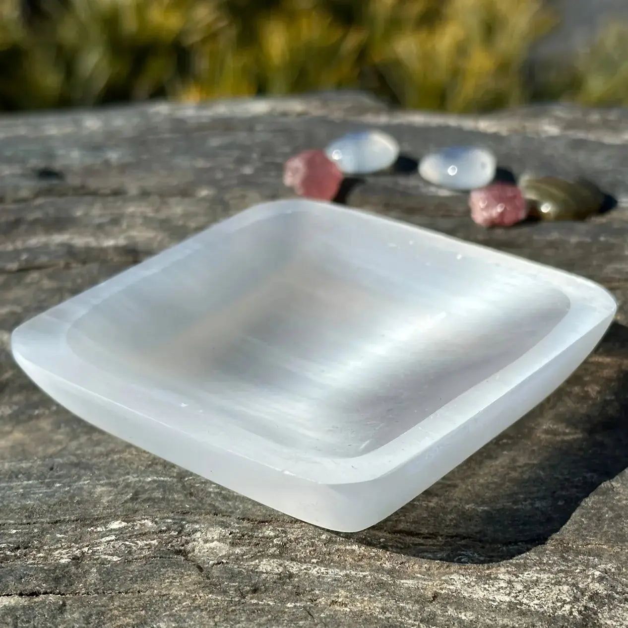 White Selenite Plate-ToShay.org