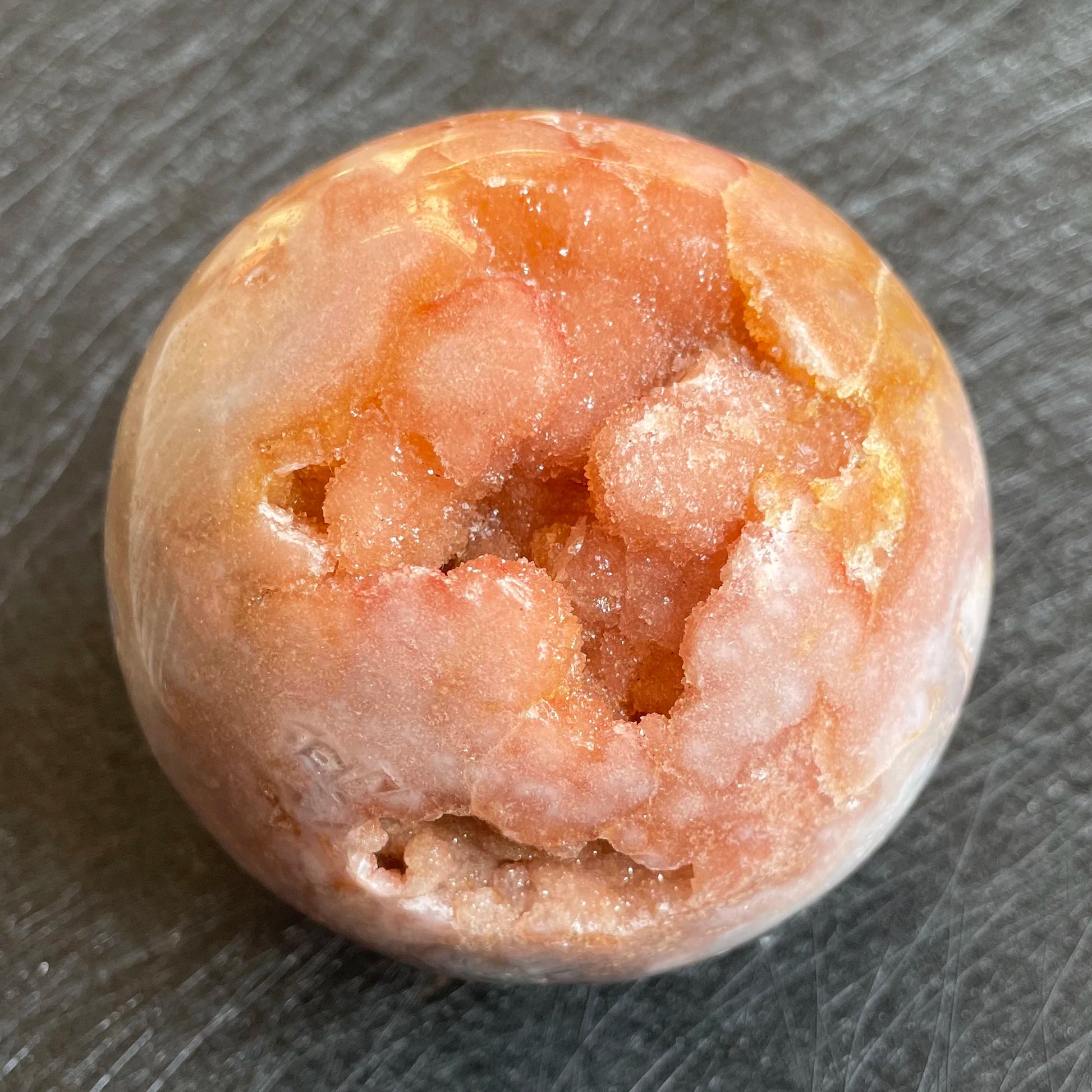 Pink Sakura Agate Cluster Ball-ToShay.org