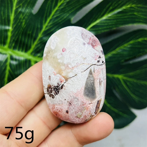 Red Crazy Agate Palm Stone-ToShay.org