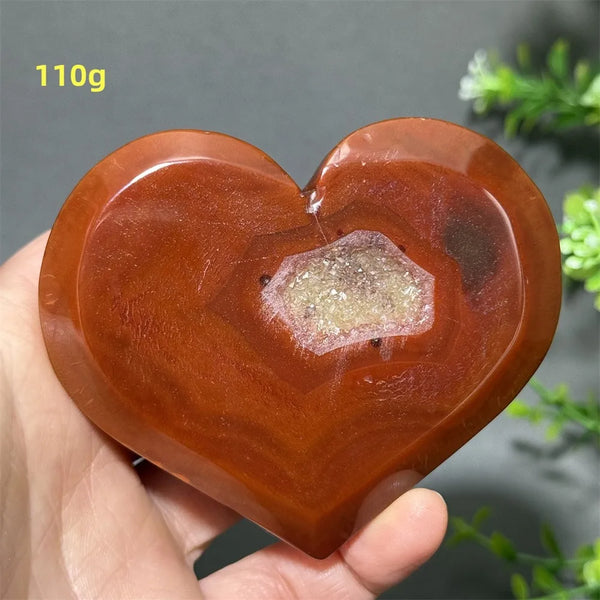Red Agate Geode Heart-ToShay.org