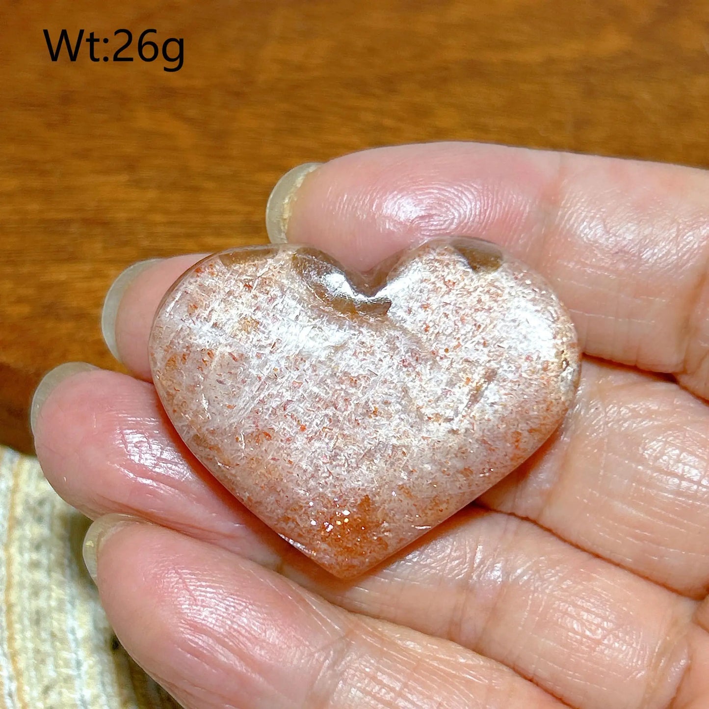 Orange Sunstone Heart-ToShay.org