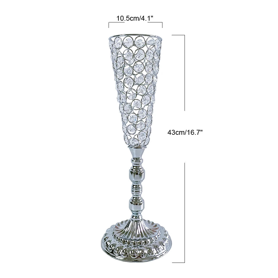 Crystal Bead Flower Vase-ToShay.org