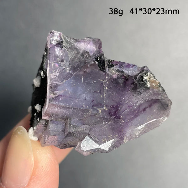 Purple Amethyst Fluorite Crystal-ToShay.org