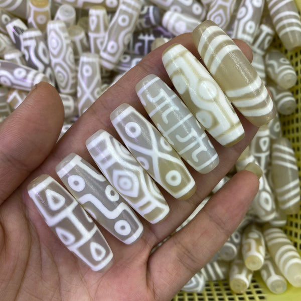 White Lines Agate Eye Dzi-ToShay.org
