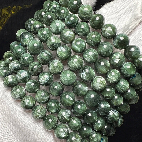Green Feathers Seraphinite Bracelet-ToShay.org