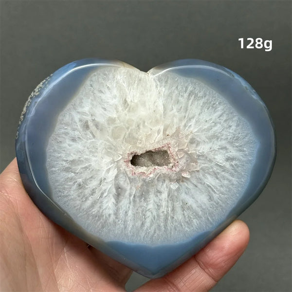 Blue Agate Geode Heart-ToShay.org