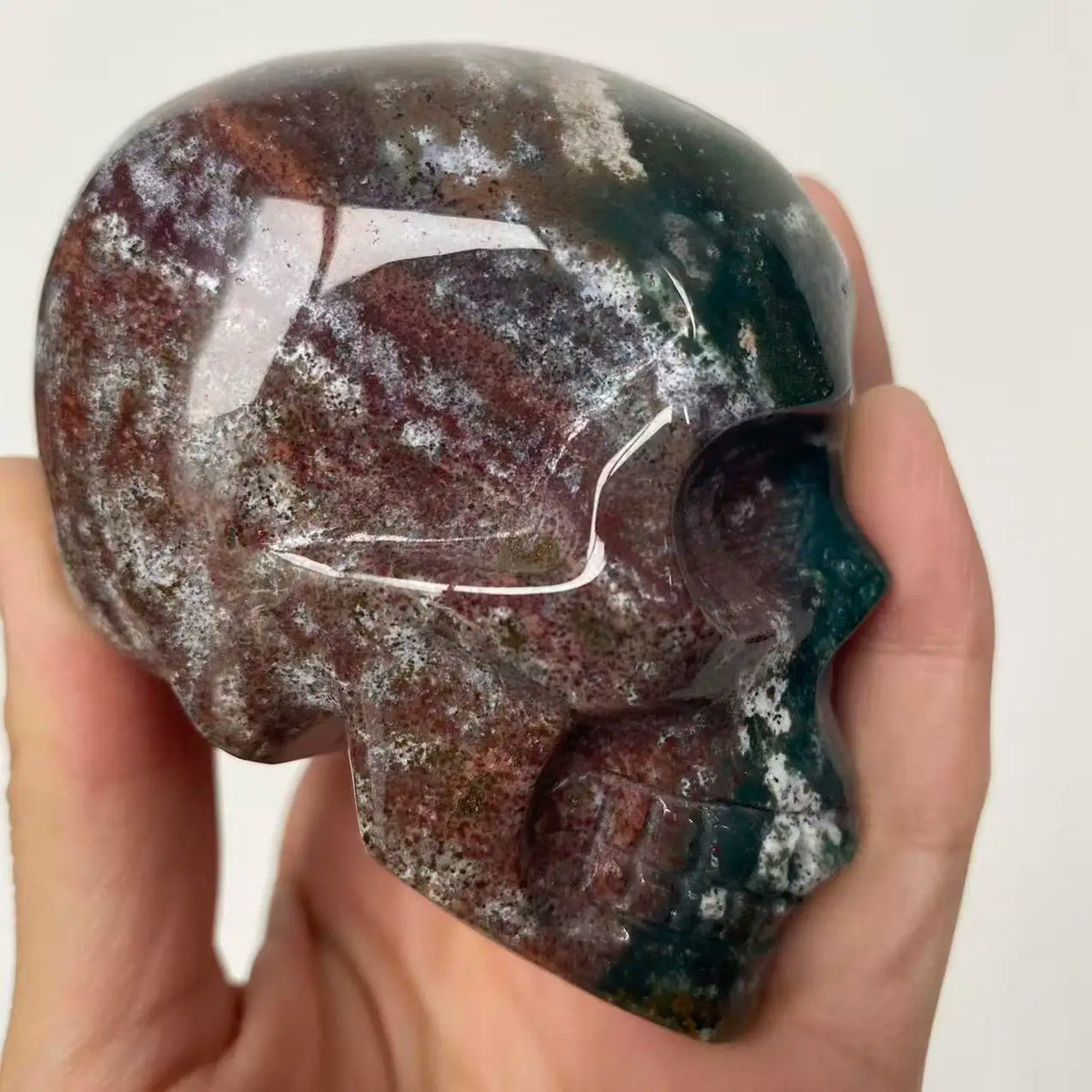 Green Ocean Jade Skull-ToShay.org