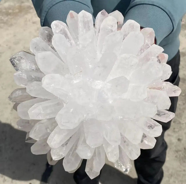White Quartz Crystal Cluster-ToShay.org