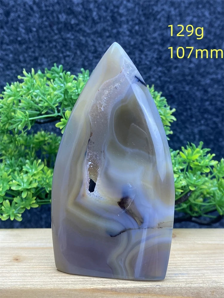 Blue Agate Geode Flame-ToShay.org