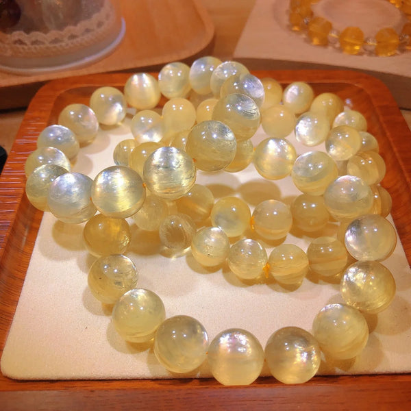 Gold Lepidolite Kunzite Bracelet-ToShay.org
