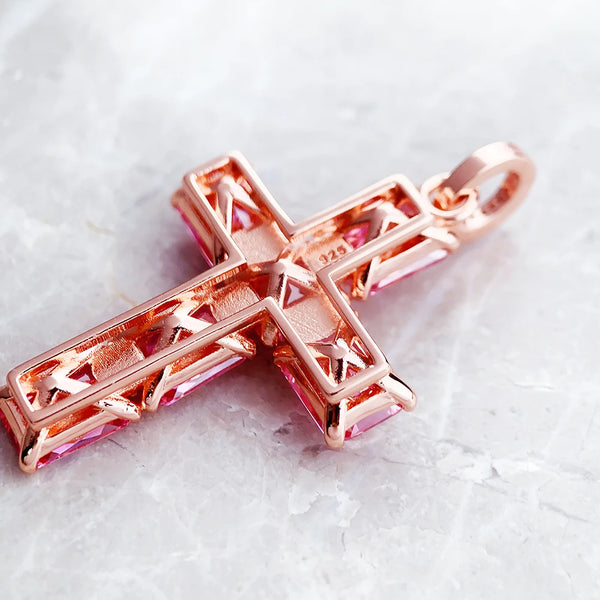 Red Crystal Cross Pendant-ToShay.org