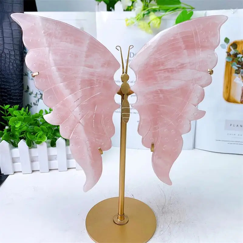 Pink Rose Quartz Butterfly-ToShay.org