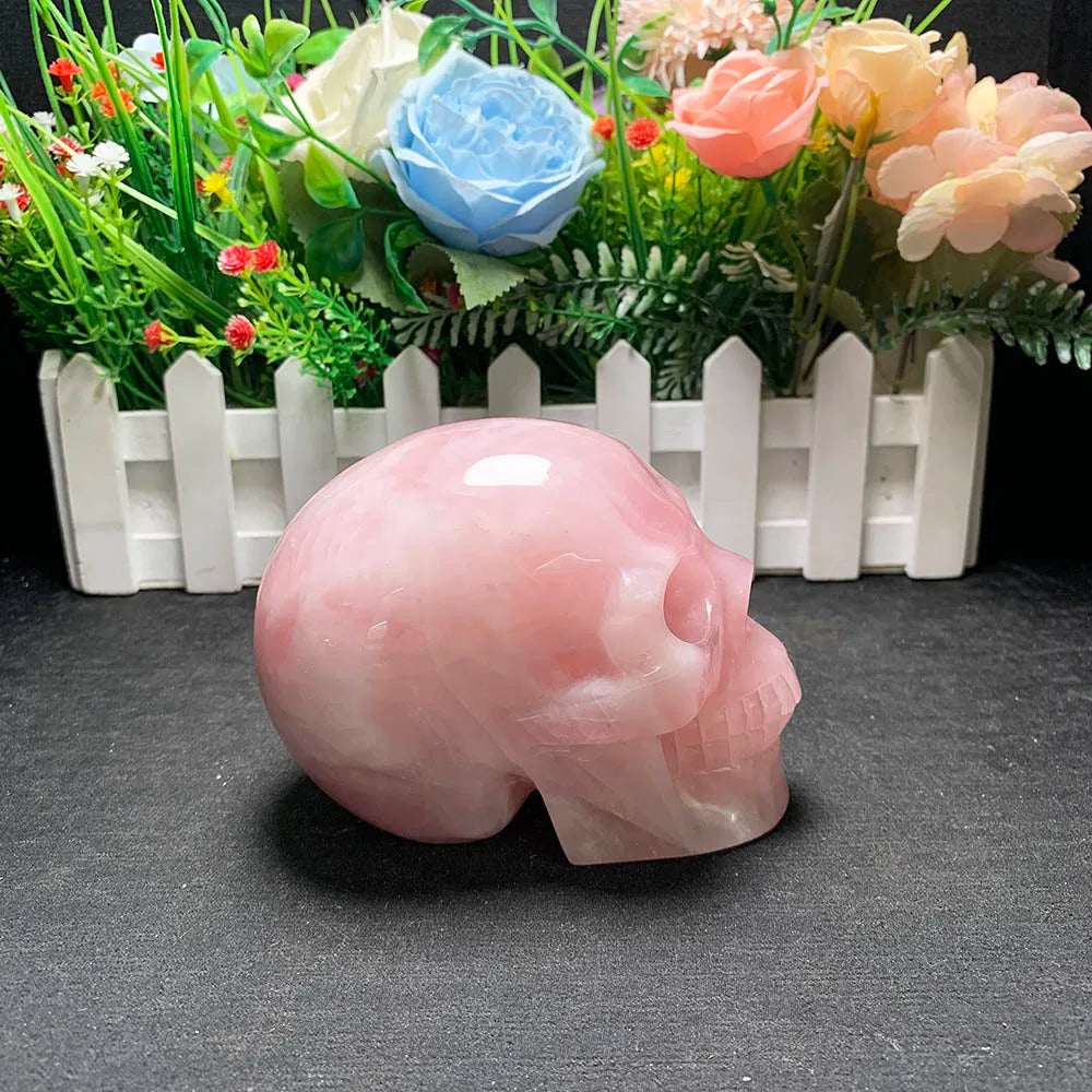 Pink Rose Quartz Skull-ToShay.org