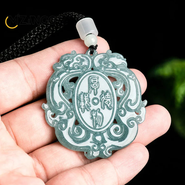 Blue Jadeite Dragon Phoenix-ToShay.org