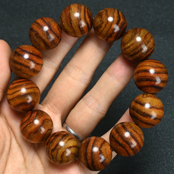 Wood Tiger Bead Bracelet-ToShay.org