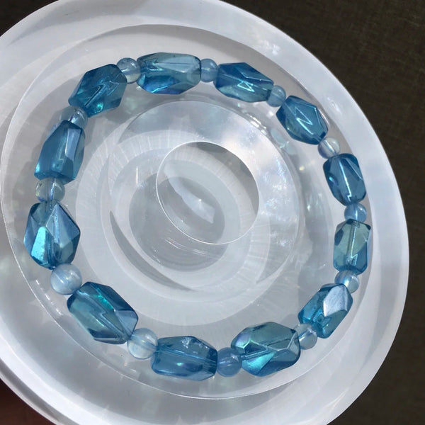 Blue Aquamarine Quartz Bracelet-ToShay.org