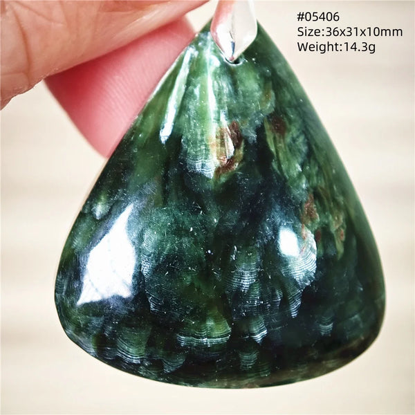 Green Seraphinite Pendant-ToShay.org