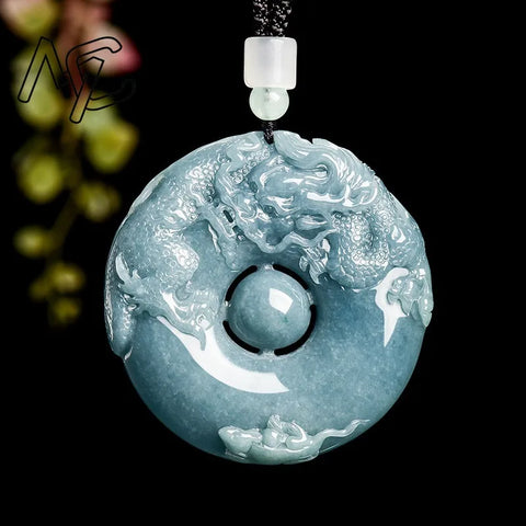 Blue Jade Rat Pendant-ToShay.org