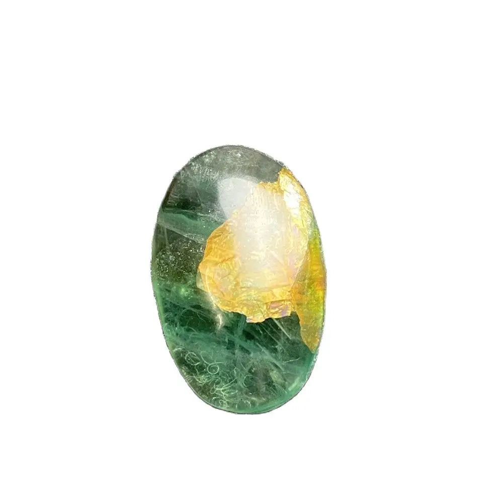 Green Fluorite Palm Stone-ToShay.org