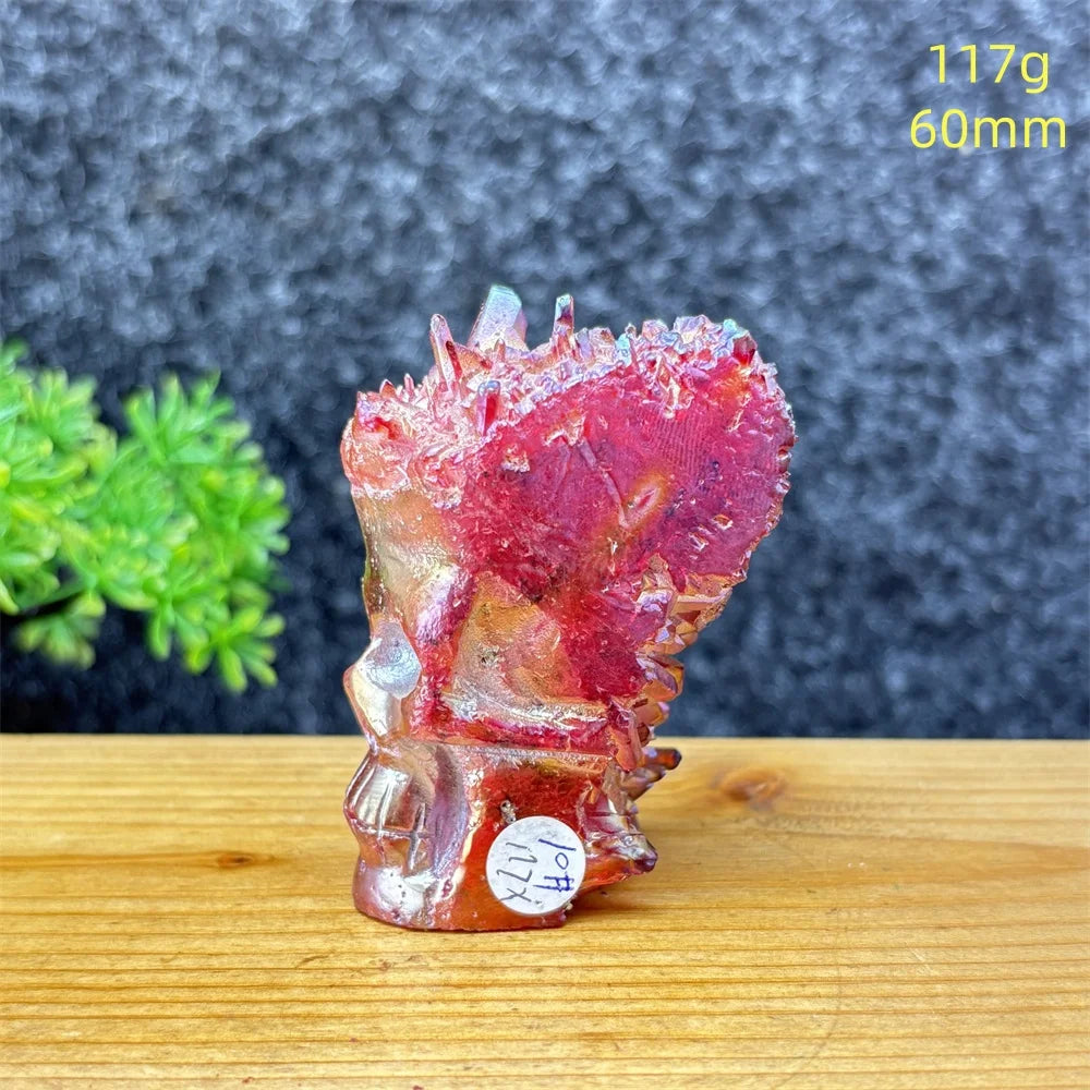 Rainbow Aura Skull Cluster-ToShay.org
