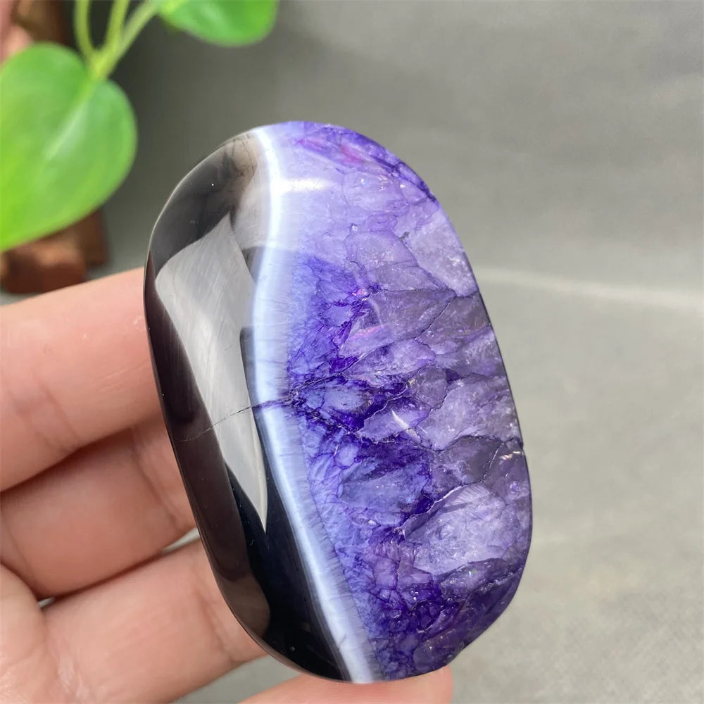 Purple Agate Palm Stones-ToShay.org