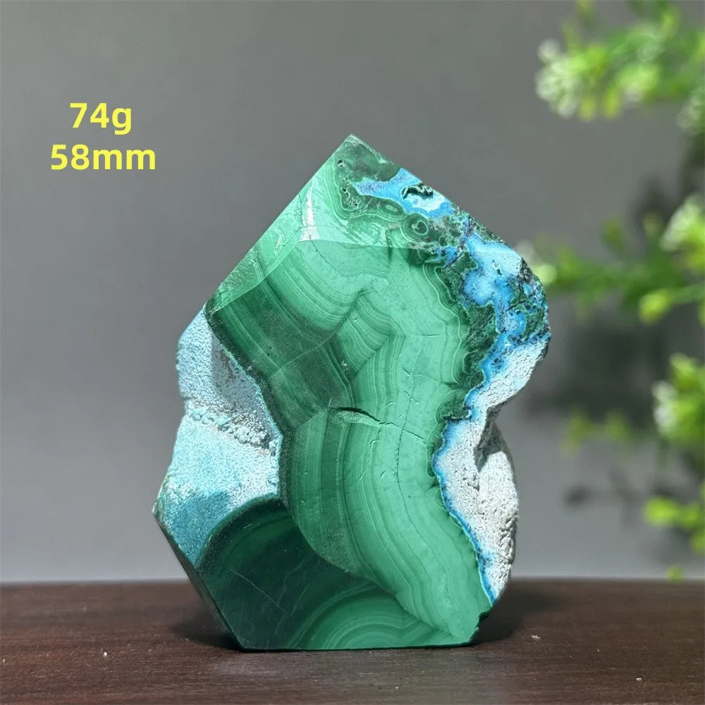 Blue Chrysocolla Malachite Point-ToShay.org