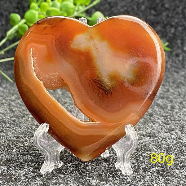Red Agate Geode Heart-ToShay.org