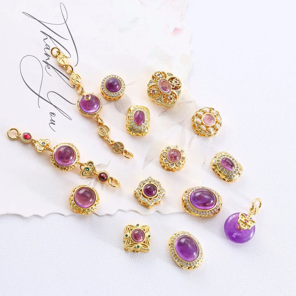 Gold Amethyst Beads-ToShay.org