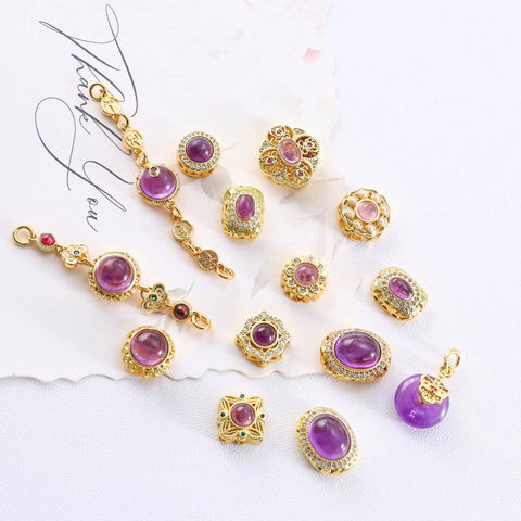 Gold Amethyst Beads-ToShay.org