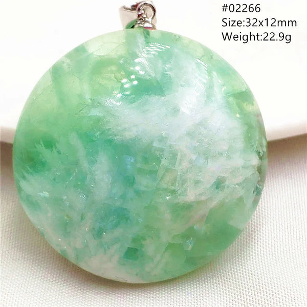 Green Feather Fluorite Pendant-ToShay.org