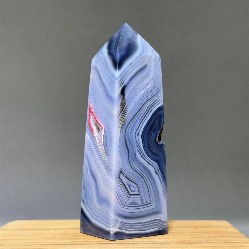 Blue Striped Agate Tower-ToShay.org