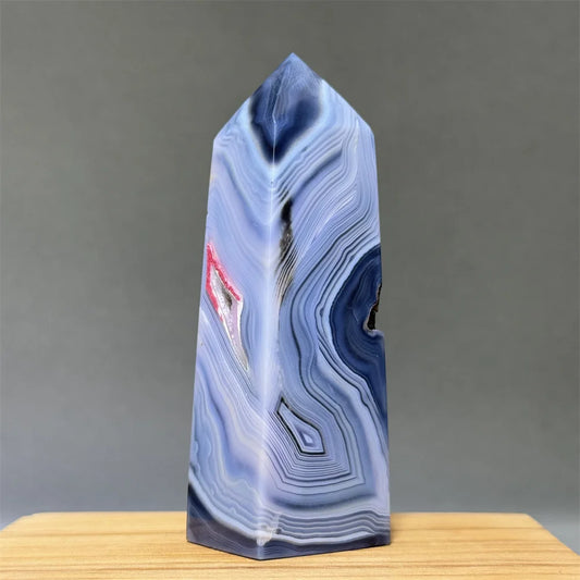 Blue Striped Agate Tower-ToShay.org