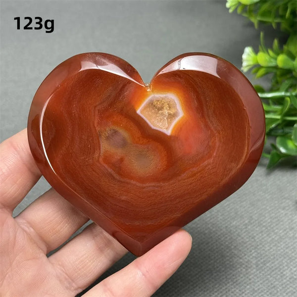 Red Agate Geode Heart-ToShay.org