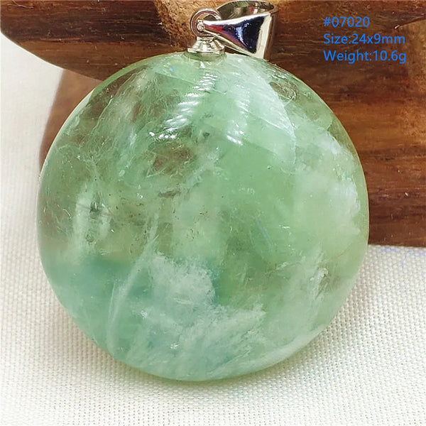 Green Feather Fluorite Pendant-ToShay.org