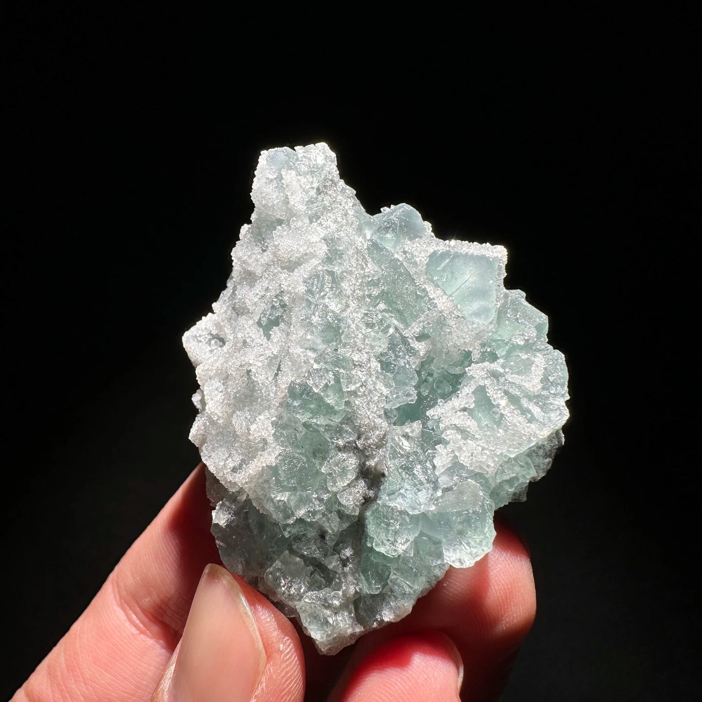 Green Sugar Fluorite Cluster-ToShay.org