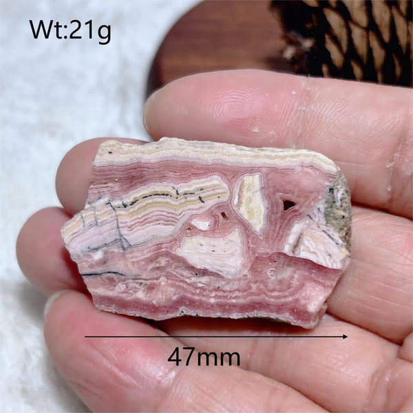 Pink Rhodochrosite Slice-ToShay.org