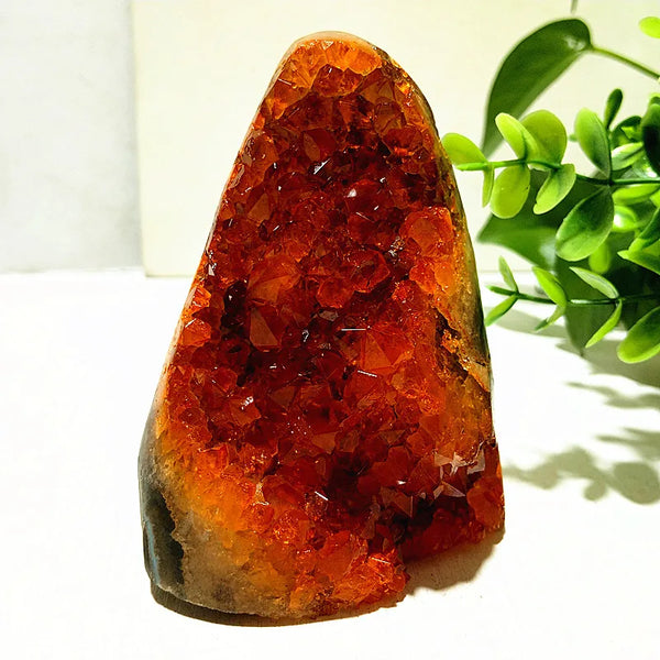 Orange Citrine Geode Cluster-ToShay.org