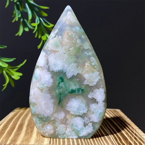 Green Flower Agate Flame-ToShay.org