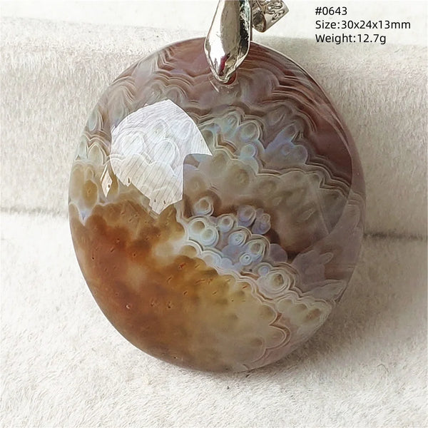 Grey Lace Agate Pendant-ToShay.org
