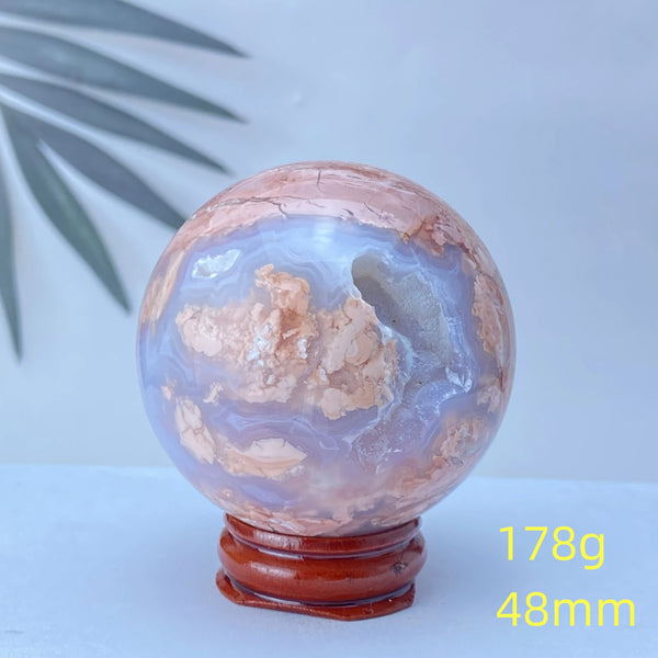 Pink Rose Hermosa Quartz Ball-ToShay.org