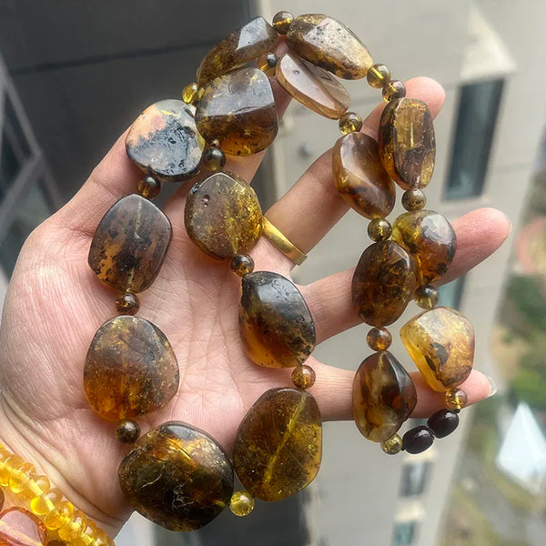 Yellow Amber Necklace-ToShay.org