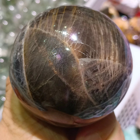 Grey Black Moonlight Stone Ball-ToShay.org